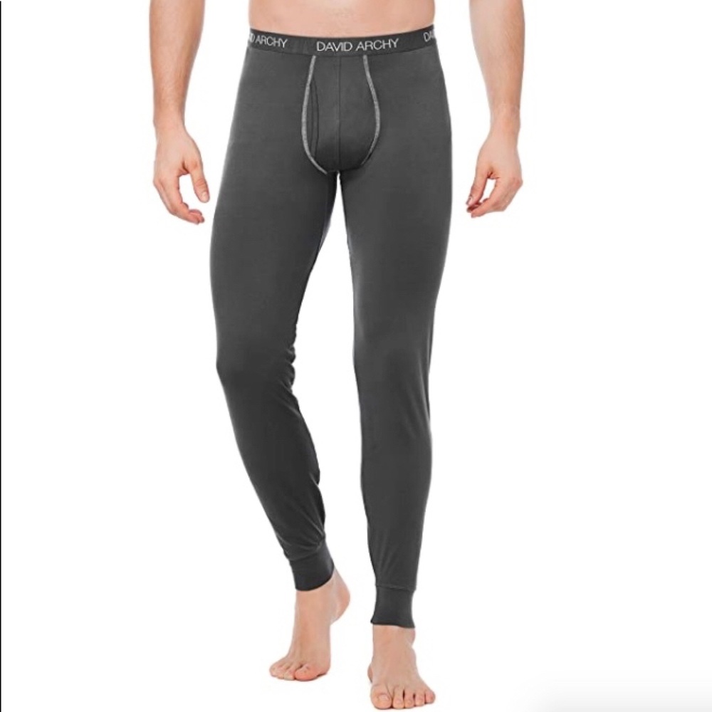 David Archy 2 Pack Thermal Underwear Pants (L)